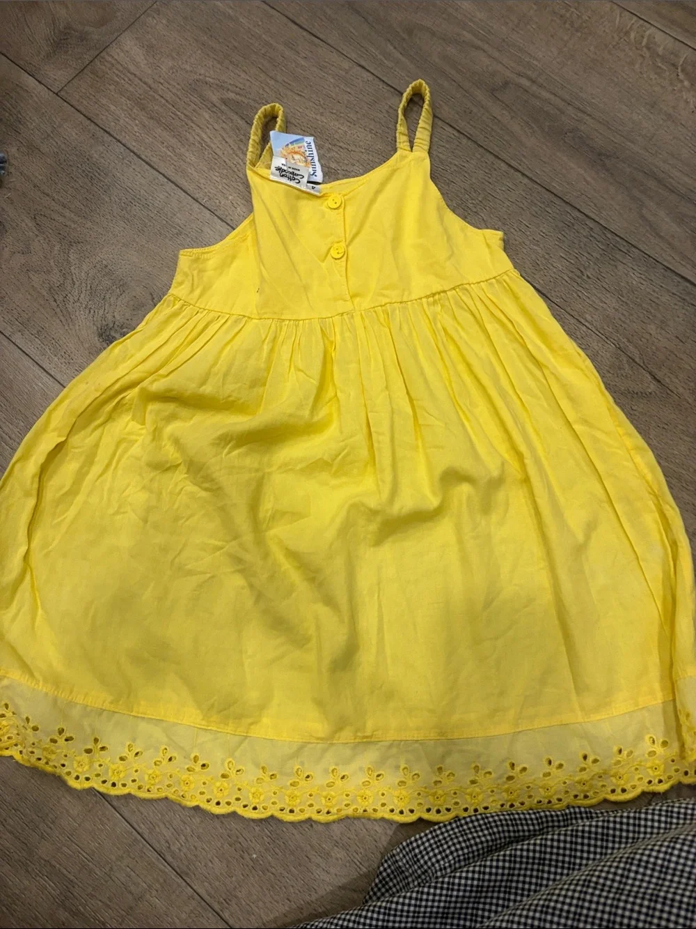Yellow Girls' Sundress - Bright Yellow Spaghetti Strap Dress